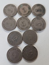 10 x 5 Pfennig Deutsches Reich  von 1897
