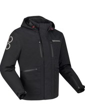 Motorradjacke Herren BERING Barstow schwarz, Größe M