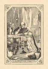 Der heilige Albertus Magnus Theologen Philosophen St. Holzstich Sankt A4 1084