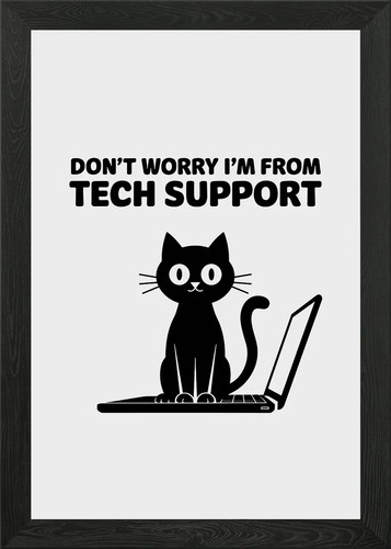 Tech support katze gerahmtes - tech,