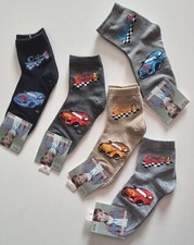 10  Paar Jungen SOCKEN AUTO Racer Motiv STRÜMPFE Größe 20/25,25/30