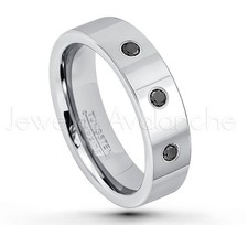 0.21ctw Black Diamond 3-Stone