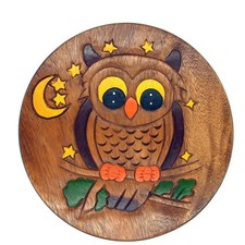 Kinderhocker Holzhocker Eule