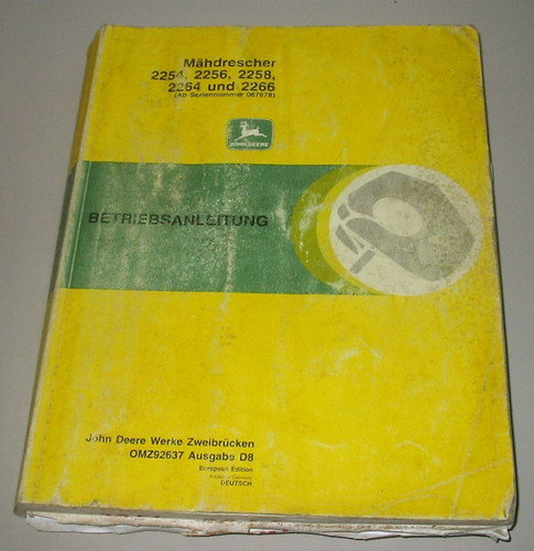 Betriebsanleitung john deere - john,