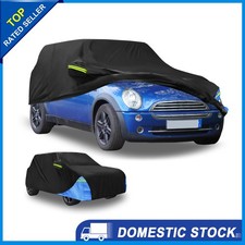 Wasserdichte Autoabdeckung mit Türreißverschluss für Mini Cooper Schwarz Blau