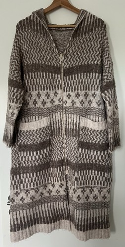 Strickjacke lang mit kapuze - lang,