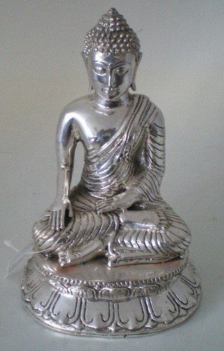 Buddha sitzend aus messing - aus,