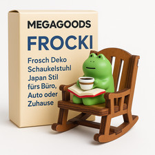 Frosch Deko Schaukelstuhl