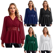 Damen elegant blusen mit - damen,