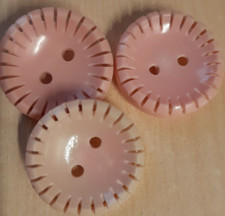 3 Mantelknöpfe , Schmuckknöpfe ROSA  28 mm, BASTELN, SCHMUCK - VINTAGE