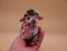 205❤️KLEINE LIEBCHEN❤️Teddy Igel 12 cm. Handmade Künstlerteddy Unikat OOAK