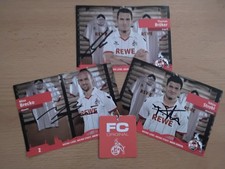 Miso Brecko, Thomas Bröker, Tobias Strobl, Autogrammkarte 1. FC Köln 2012/2013