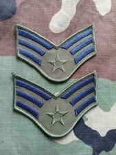 Air Force Rang Abzeichen Patch gebr. Zustand für die Woodland Combat Uniform 