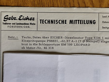 Eicher EDK 1 EM100 Daten Einstellwerte Prospekt traktor brochure   24