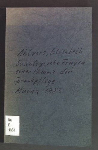 Soziologische fragen einer - soziologische,