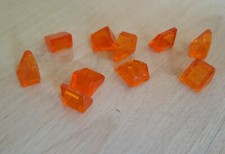 10 orange-durchsichtige Lego