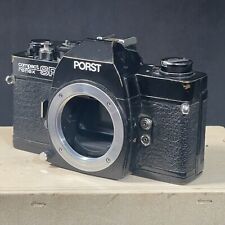 Porst compact reflex SP analoges SLR Gehäuse Inkl. Blitzlicht Tasche Trage band