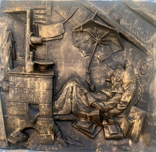 Altes gusseisen relief nach - altes, gusseisen-relief.