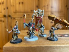 Warhammer 40k - Spacemarines BT - Ordenspriester Grimaldus und Gefolge (painted)