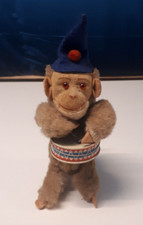 Aufziehbarer Affe mit Trommel, Vintage