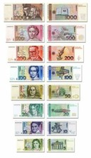 DM Geldscheine, Deutschland 1991 TOP Reproduktion 5-1000