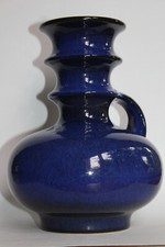 Steuler selten blaue Cari Zalloni Design Vase space 225/25 blue 70s 60er mid wgp