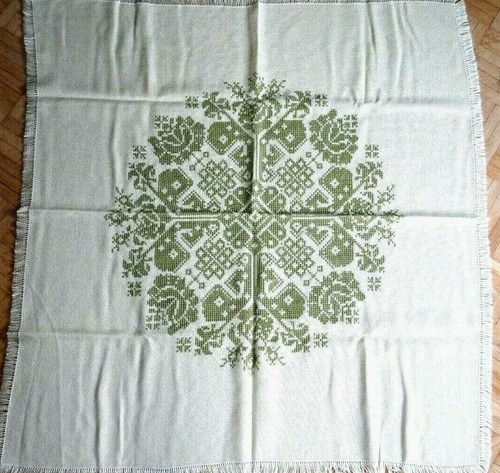 Tischdecke 88x93cm halbleinen - tischdecke,