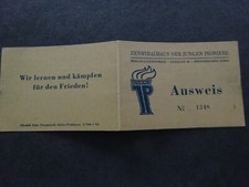 FDJ, AUSWEIS, Jugend, Jugendbewegung, JP, Pionier, Berlin 1951