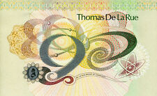 Vereinigtes Königreich Thomas De La Rue Large Trial Test Note 231b Banknote Geld