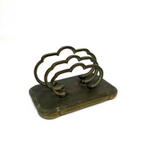 Seltener antiker Jugendstil Bronzeguss Briefhalter Organizer Berlin gepunzt 