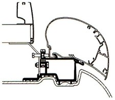Thule Omnistor 6300/6200/6002/6900 Adapter für Mercedes Sprinter VW 1656402