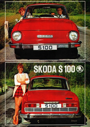 Prospekt skoda 100 1970er - skoda, s