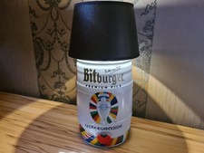 LED-Tischlampe aus einer echten Bitburger 5 L Bierfaß Bierdose Lampe Braun Dose