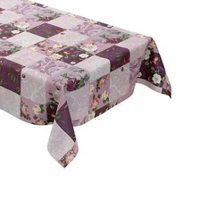 KEVKUS Wachstuch Tischdecke lila Rosen Ornamente Patchwork K227C eckig rund oval