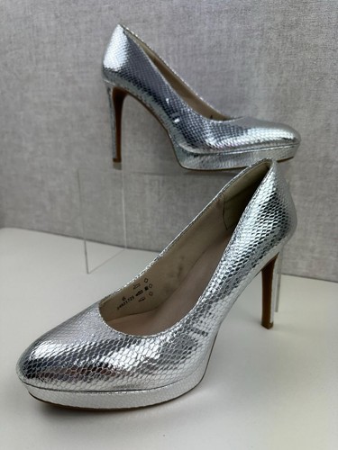 Damen pumps silberfarben - m&s,