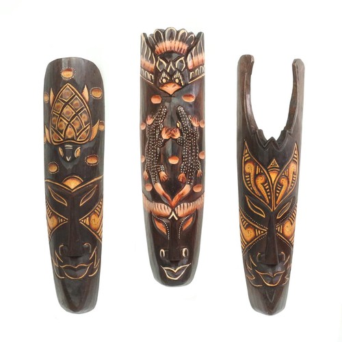 3er set afrika ethno wandmaske - 3er,