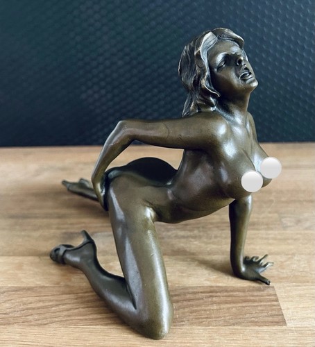 Bronzefigur jungfrau skulptur - bronzefigur,