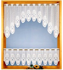 heimtexland ® Scheibengardine Ranke 2tlg Bogen Gardine Fensterdekoration Typ808