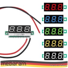 LED Voltmeter Spannung Digital Anzeige 0.28 Zoll 2,5V-30V - diverse Farben - NEU