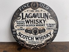 LAGAVULIN Single Malt Blechschild 20cm Werbeschild Retro Vintage WHISKY Bar Deko