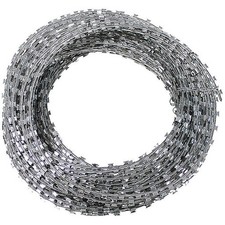 Stacheldraht BW Natodraht 50 m Ø 30 cm, Bundeswehr Draht Klingendraht, 0,50 €/m