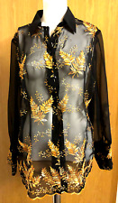 == FESTLICHE SCHICKE BLUSE SCHWARZ  GR. 38 ==