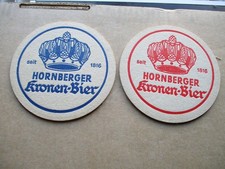 2 alte Bierdeckel Kronenbrauerei Hornberg geschlossen 1985
