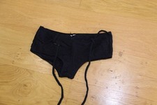 VINTAGE BIKINI UNTERTEIL SLIP  PANTY GRÖSSE 40 SCHWARZ MIT STRUKTUR VON TRIBORD