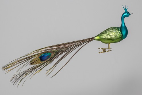 Pfau christbaumschmuck glas - pfau,