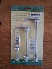 Tranz-X Secura-Lock Schnellspanner-Set, VR+HR+Sattel, Titanium-Achse NOS NIS