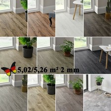 PVC Laminat Dielen mit/ohne Selbstklebend Bodenbelag 5,02/5,26 m² 2 mm