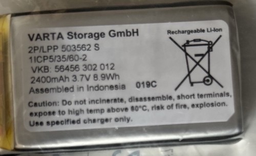 Varta 2400mah 8 9wh - varta, 8,9wh