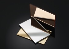 Spiegel Acryl Plexiglas® Platte Silber Gold Roségold Rund Oval 3mm Deko Wand Bad