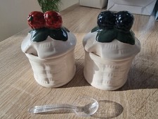 Gewürz Behälter Dose mit Deckel Porzellan für Senf, Oliven, Meerrettich, Ingwer